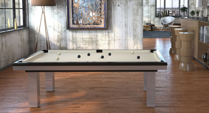 Toulet Full Loft Pool Table - Room Shot